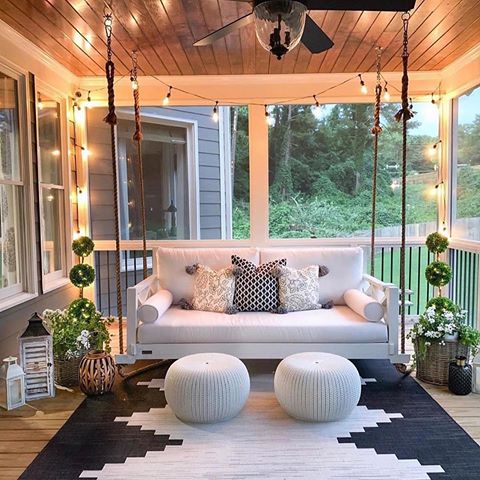 😍😍😍 #Repost @interior_delux with @get_repost
・・・
Yes please! 💫💫
Cred: 📸 @mygeorgiahouse •
•
Welcome to the world of @interior_delux (410k+) Get your interior inspiration from carefully selected pictures. 
Join our «hygge» movement (aka coziness) ENJOY!
•
•
#porch #swingsofa #patio #hengesofa #uterom #interior_delux