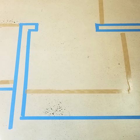 When a client asks if the walk-in pantry is big enough, time to make some blue tape floor art. .
.
.
#madlabllc #dwellmagazine #craftforward #design #handson #pantrygoals #homeawayfromhome #catskills #relaxedmodern #njdesign #weloveourclients #brandnewhome #dwell