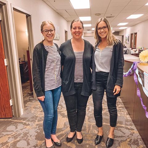 You know we work close together when  you come to work twinning... or in this case tripleting(?) 👯‍♀️