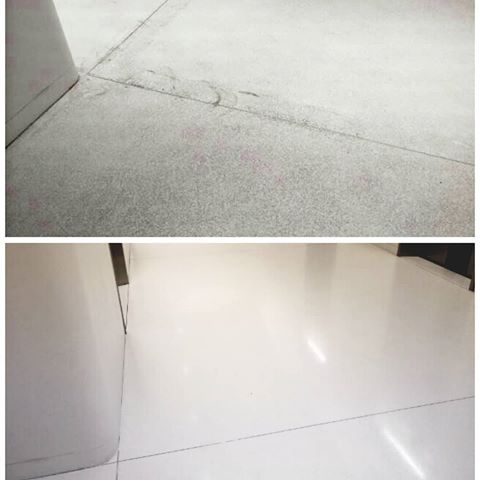 Making sure you use a qualified and NTMA Certified contractor can make all the difference in your terrazzo floor! Zonca Terrazzo is a proud member of the National Terrazzo and Mosaic Association. These pictures show a before image (above) of a final product from a non-ntma member.  We installed a new 3/8" epoxy terrazzo floor over the existing (bottom image) and gave the client the look they sought after! Quality work is what we strive for!