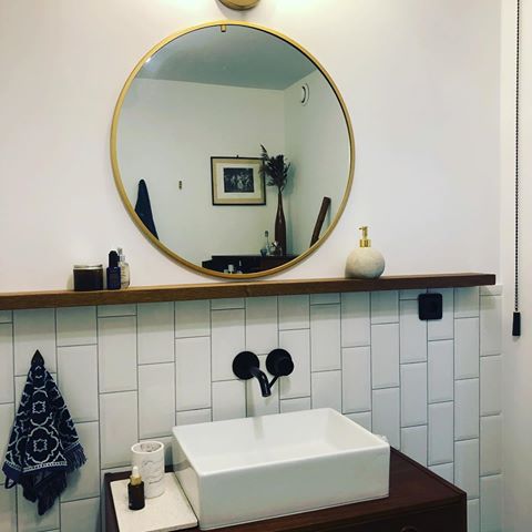 Last shelves are in place and the bathroom is nearly complete but for one empty wall waiting for a special decorative piece. #bathroom #bathroomdesign #bathroominspiration #bathroomdecor #diyhomedecor #diy #homedesigns #homeinspiration #homeinspo #homeinterior #interiordesign #interior #amsterdamhouses #danishfurniture #bathroomfurniture