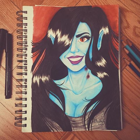 "I'm not mean. I'm a thousand years old, and I just lost track of my moral code." —Marceline, the Vampire Queen
#art #artwork #illustration #sketch #watercolor #drawing #portrait #design #characterdesign #adventuretime #cartoon #cartoonnetwork #marceline #marcelinethevampirequeen #marcelineabadeer