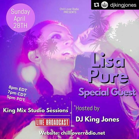 8pm EST !  @chillloverradio 
Go to link in their bio!!! Interviewing me is @djkingjones 
Thank you for your support 💜🙏 #Repost @djkingjones with @get_repost
・・・
#breakingnews 🌍🚨#today Sunday, April 28th, 2019 | King Mix Studio Sessions 🔴Live!!! Hosted by @djkingjones w/ Special Guest @lisapure
=
Lisa Talks about her career and  upcoming projects Don't miss this amazing interview!!
8pm ET | 7pm CT | 5pm PT
Stream Link #linkinbio @chillloverradio
=
Sponsored by: @ | @goliveplay | @online_radio_box | @edit_frame | @promodj_com |@falzone_moda | @igli__me
=
#radio #radiointerview #treampure #talkshow #onlineradiobox #chillloverradio #news #musicblogger #blogger #Breakingnews #djkingjones
#BREAKINGNEWS #NYC #radiostation #entertainmentnews #housemusicallnightlong #housenation