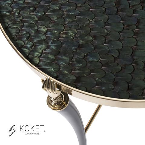 Gisele by @bykoket!
Three elegant Victorian cast brass hands on a delicate tripod base hold iridescent peacock feather top. This luxurious table is sure to be a showstopper in any room. .
.
.
.
#SaloneDelMobile #SaloneDelMobile2019#milandesignweek #milandesign2019 #feathers #featherart #luxurydesign #luxuryfurniture#luxurylighting #tables #furnitureart#creativedesign #uniquepiece #statementdesign#architecturaldigestshow #addshow2019#architecturaldigest #archdigest#theworldofinteriors #elledecor #highpointmarket#hpmkt #hpmkt2019 #lovehappensmag #bykoket#designlovers #decorlovers
