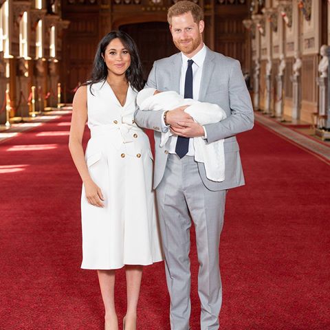 The Duke and Duchess of Sussex have taken a moment from the "sleep deprivation society" (as Prince William described it) to share their baby with the world.
Photos: Dominic Lipinski/PA Wire