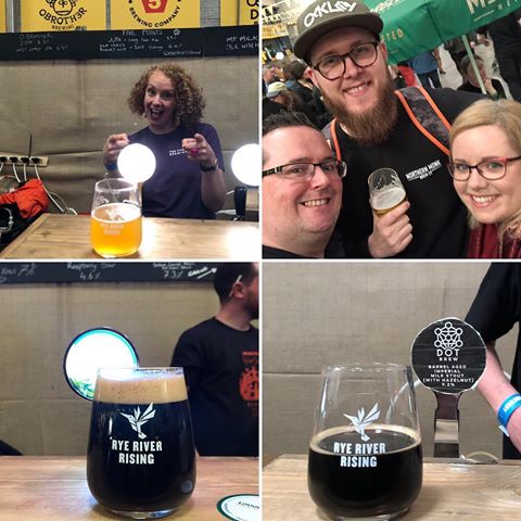 Yesterday was a barrel of laughs! Some phenomenal beers were enjoyed among some great friends. My beer of the day was @dot_brew barrel aged imperial milk stout. Cheers @ryeriverbrewingco for an epic day. 
#beerfest #ryeriverrising #beer #friends #goodtimes #makingmemories