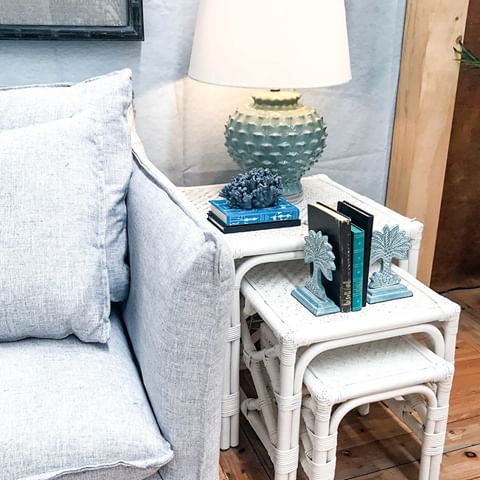 A great way to style with our Cripps Nesting Tables when you're short on space – stack them apart and keep different objects on each tabletop, instead of cluttering up your coffee table⁣
⠀⠀⠀⠀⠀⠀⠀⠀⠀⁣
#searleshomewares #brisbaneshowroom #furnituredecorfashion #wholesale⁣
#brisbanehomewares #sydneyhomewares #melbournehomewares #goldcoasthomewares #goldcoastfurniture #brisbanefurniture #sydneyfurniture #melbournefurniture #brisbanewholesale #sydneywholesale #melbournewholesale #livingroomdecor #coastalstyle #interiordecoration #propertystyling #homegoals #hometohave #beachhousestyle #currentdesignsituation #mydecorhaven #hamptonsstyle #resortstyle #coastalliving #nestingtables #crippsnestingtables