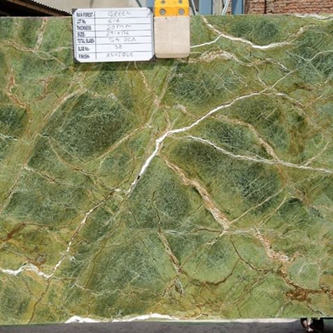 Rainforest green marble slab with dark brown veins running against the green background is quite identical with charming aesthetics perfected with supreme excellence. Check out this exquisite marble stone product here https://bit.ly/2CxKNjb #Marble #GreenMarble #IndianMarble #Design #IndianMarble #Construction #HomeDecor #Architects #Architecture #MarbleFactory #Veins #Interiors #Exteriors #InteriorDesigning #India