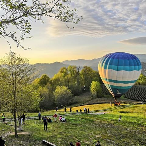 На-на-на  На большом воздушном шаре..... захватывает☝️ #полет #красота #природа #экстрим #закат