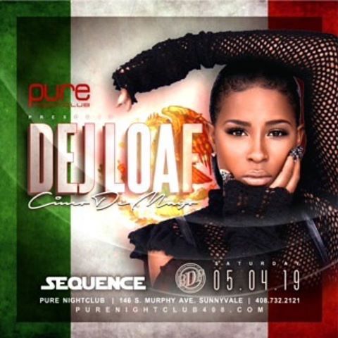 🚨THIS SATURDAY🚨
Dej Loaf @dejloaf Performing Live
CINCO DE MAYO Weekend 5.4.19
• 
Pure Nightclub @purenightclub408 📍
•
DJ Sequence @djsequence & eHash @djehash In The Mix!
•
 Hosted by: @3da_swift @_drippin_honey @getpuft 
@xalisauci_3da @rcg_400 @timeisnowent @hnbmodels ‼️ •
Get Your Tickets Now! Link In @bigdavepresents BIO!!!
•
VIP TABLES CALL OR TEXT 408-205-2053
#hnbmodels #TimeIsNowEnt #WellConnected #purenightclub #vip #bottleservice #scnightlife #sjsu  #HipHop #RnB #trapmusic #sexyladies #cincodemayo #tatted #success #excellence #sexy #thinkpryme #liquidsaturdayssj #club #purenightclub #clublife #nightclub #tryme #vip #lit #sunnyvaleca #saturday #saturdaynight #bayarea
