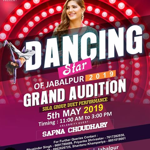 SG events presents the Grand Audition on Solo, Group and Duet perfomance on 5 May between 11am to 3pm at Hotel Prince Viraj, Jabalpur.
#sgevents #jabalpur #digitalking #designstudio #events #sapnachoudhary