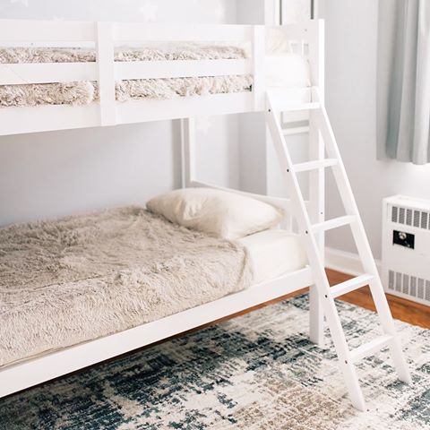 Oh how we 💙 how @bethanyciotola styled her sons’ dreamy room!
.
.
Click the link in our bio or tap to shop our buttery-soft Portland Basque Muted Blue Area Rug - it comes in 4 sizes! ⭐️